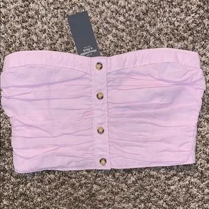 A&F Pink Buttoned Tube Top